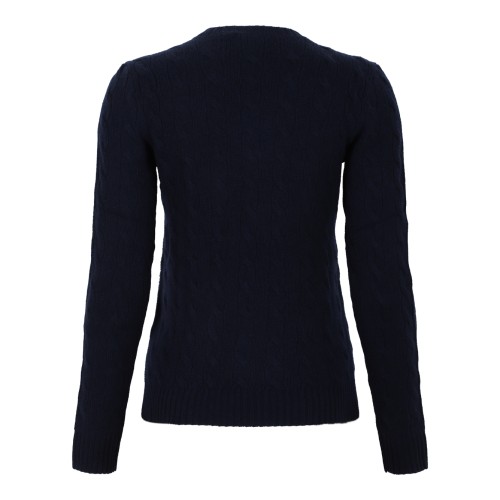 Polo Ralph Lauren Navy Cable-Knit Cotton Sweater. 2