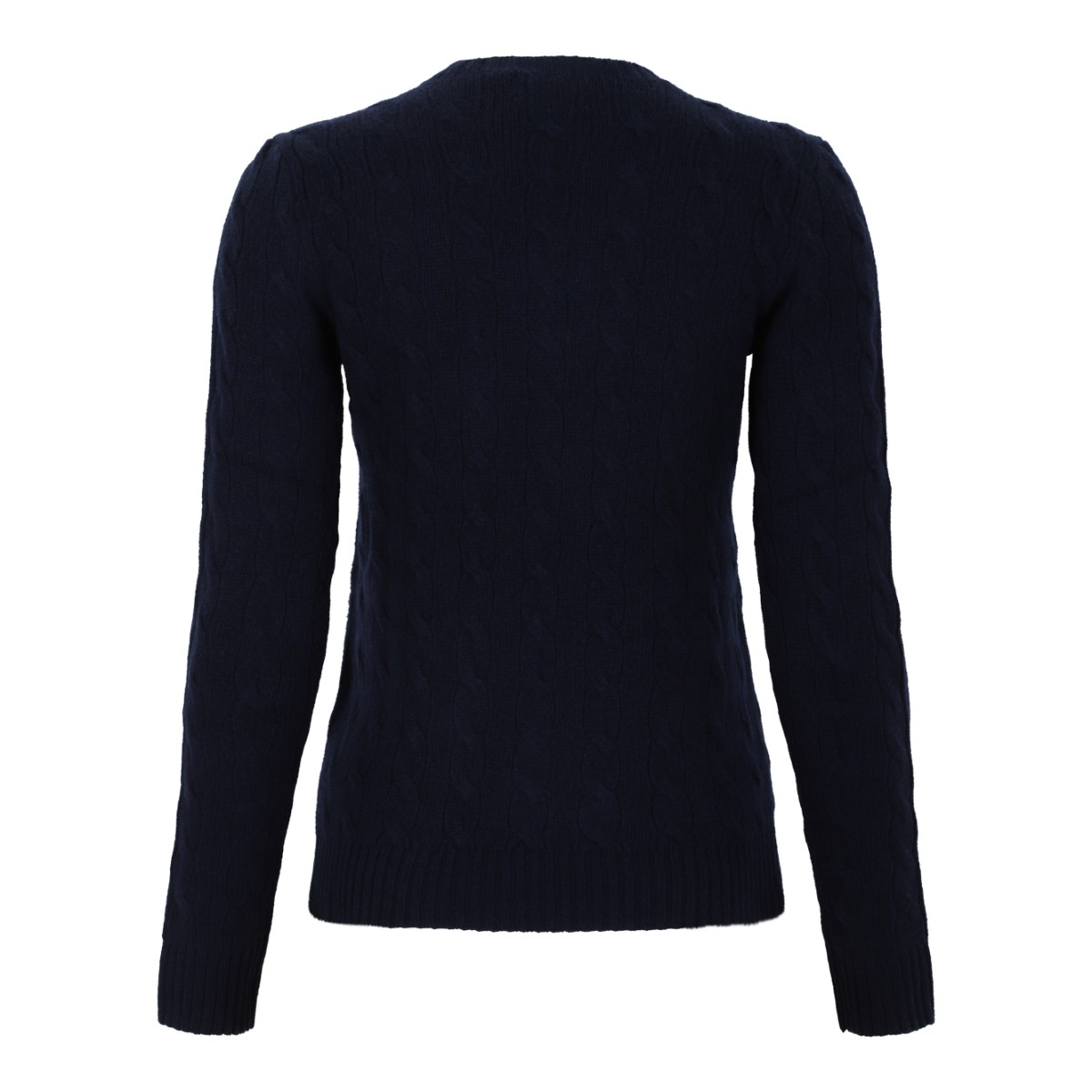 Polo Ralph Lauren Navy Cable-Knit Cotton Sweater.