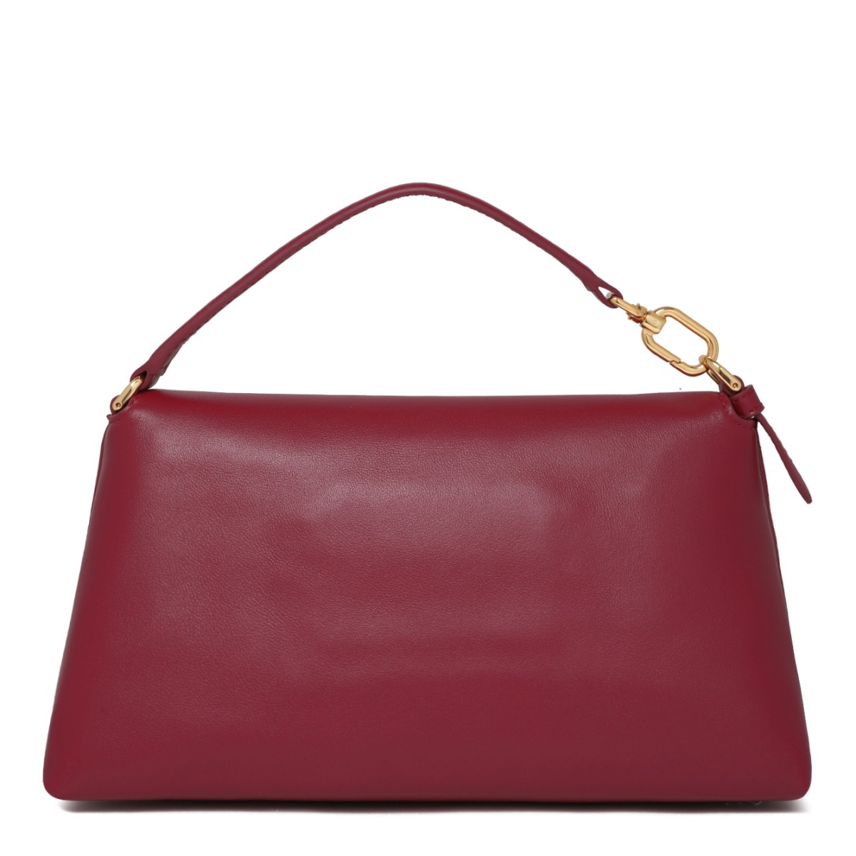 Furla Burgundy Leather Shoulder Bag.