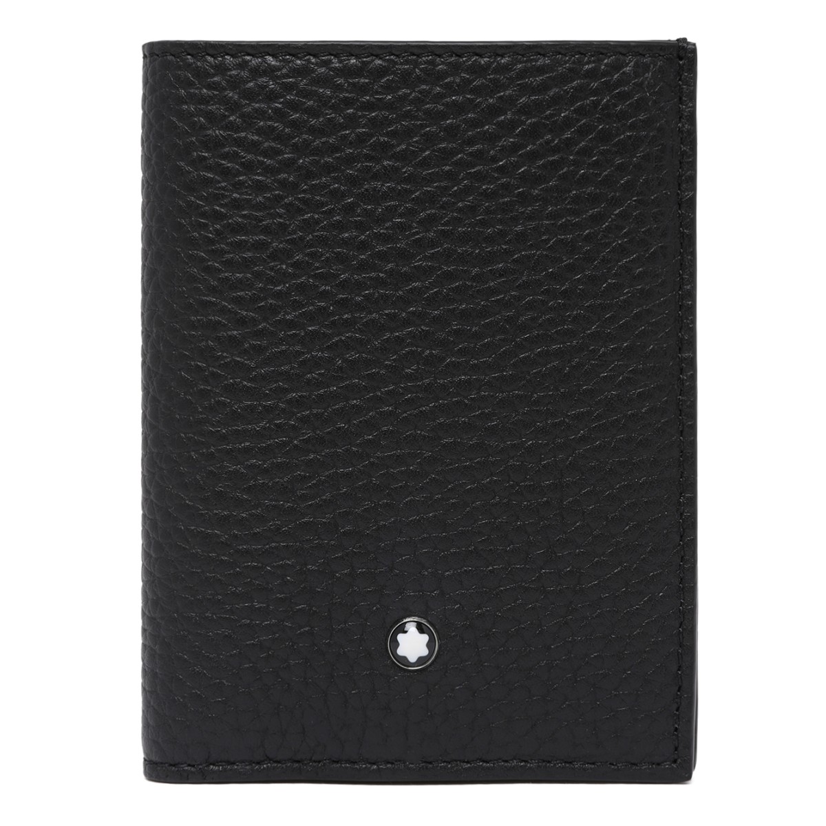 Montblanc Black Grained Leather Bifold Wallet.