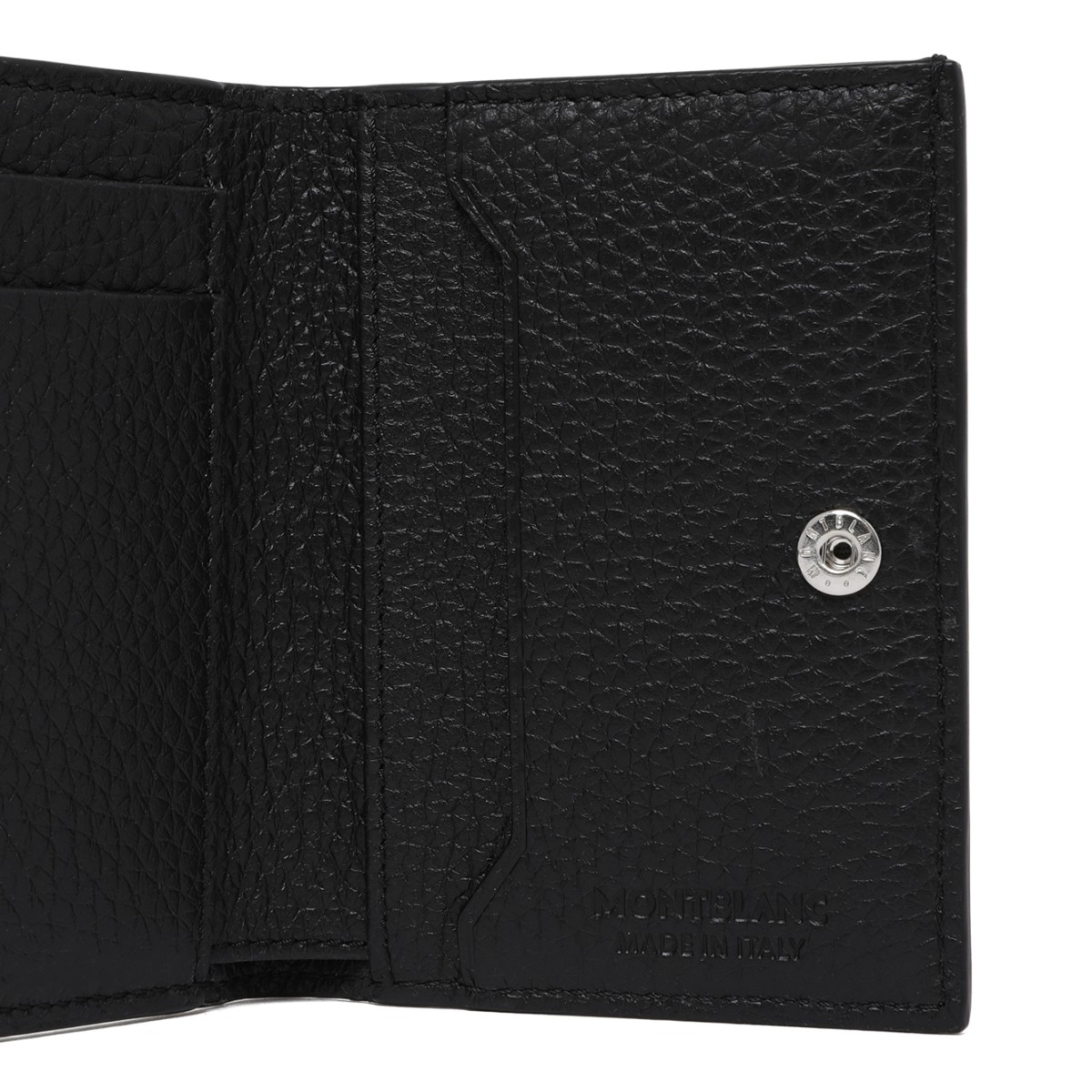 Montblanc Black Grained Leather Bifold Wallet.
