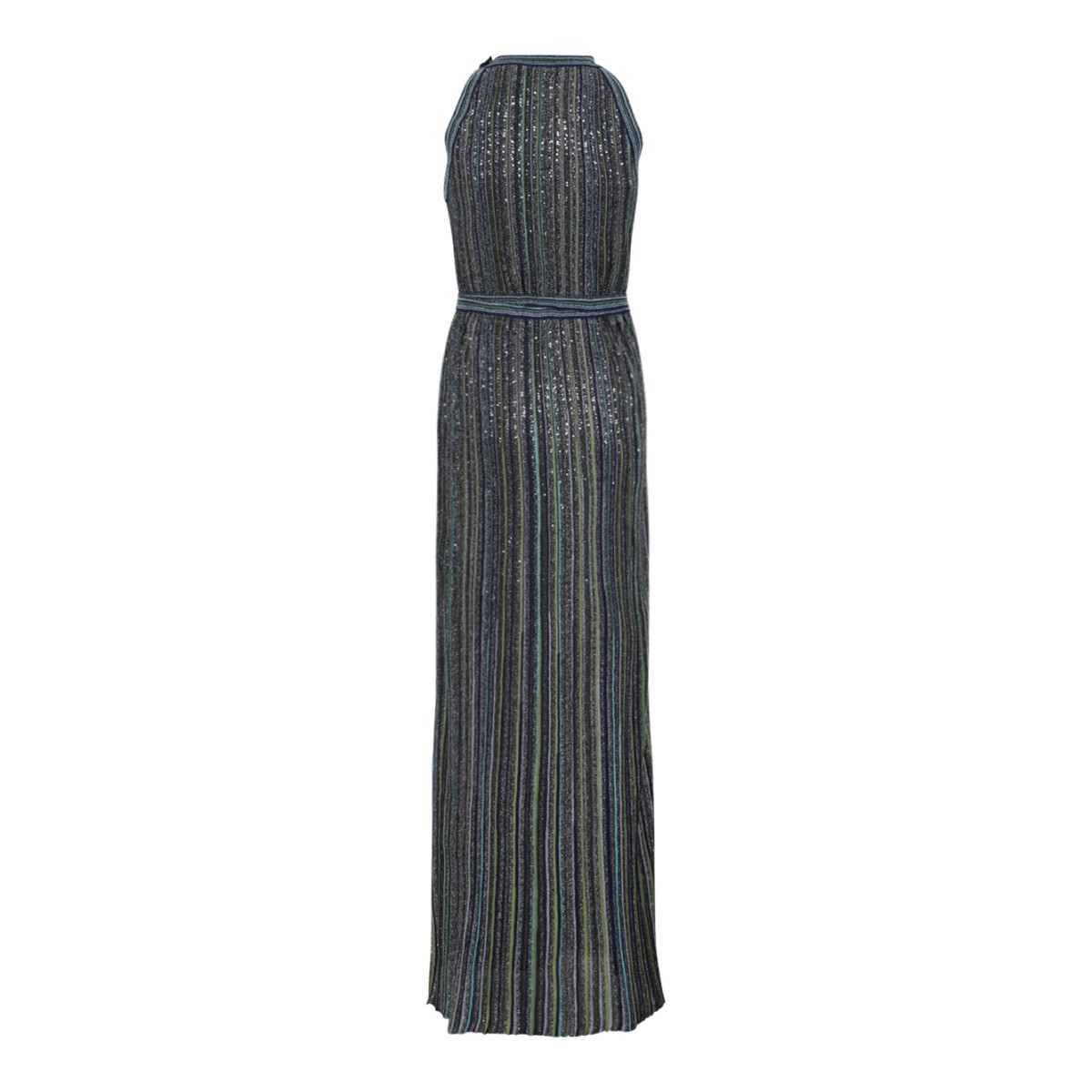 Missoni Multicolor Metallic Knit Maxi Dress.