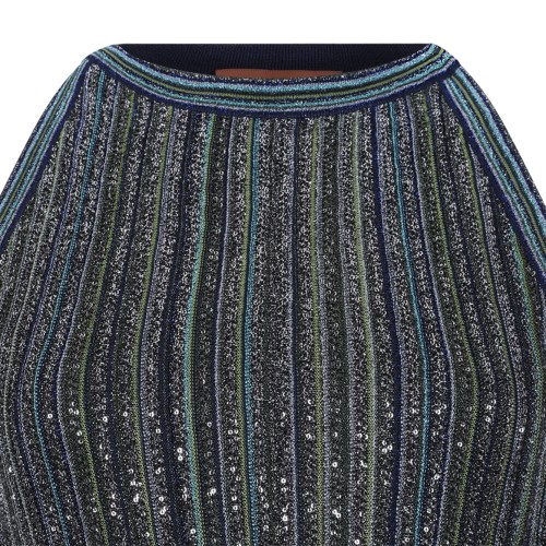 Missoni Multicolor Metallic Knit Maxi Dress.