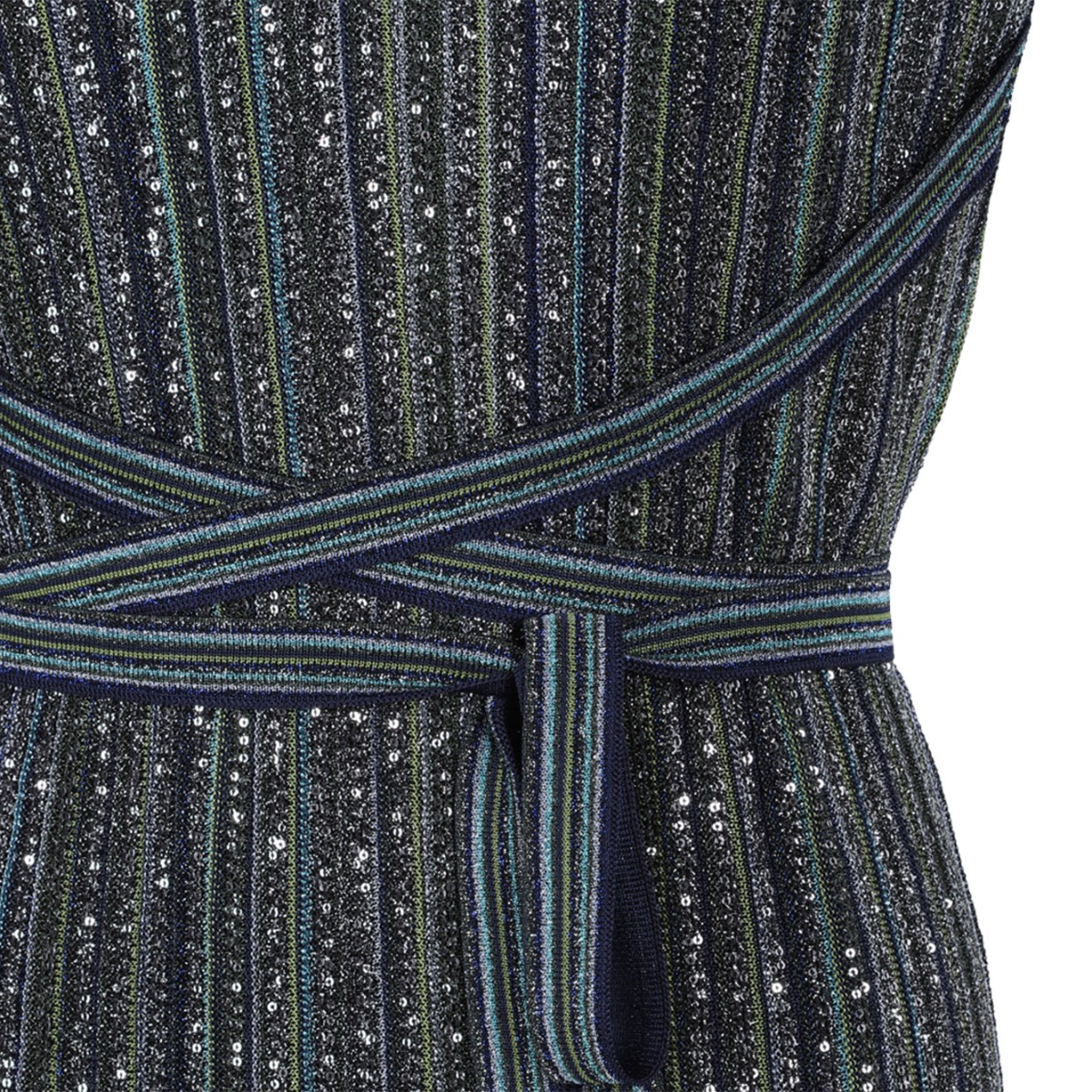 Missoni Multicolor Metallic Knit Maxi Dress.