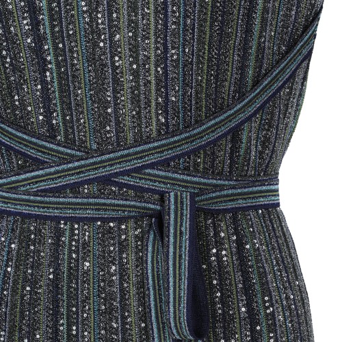 Missoni Multicolor Metallic Knit Maxi Dress.