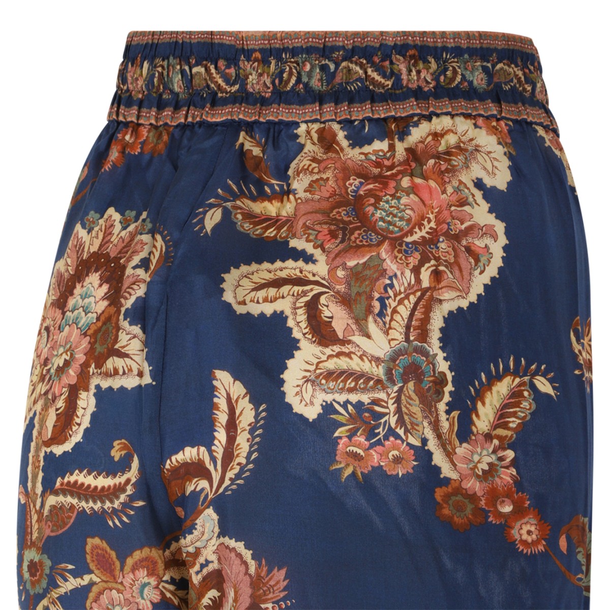 Zimmermann Paisley Print Wide-Leg Silk Trousers.