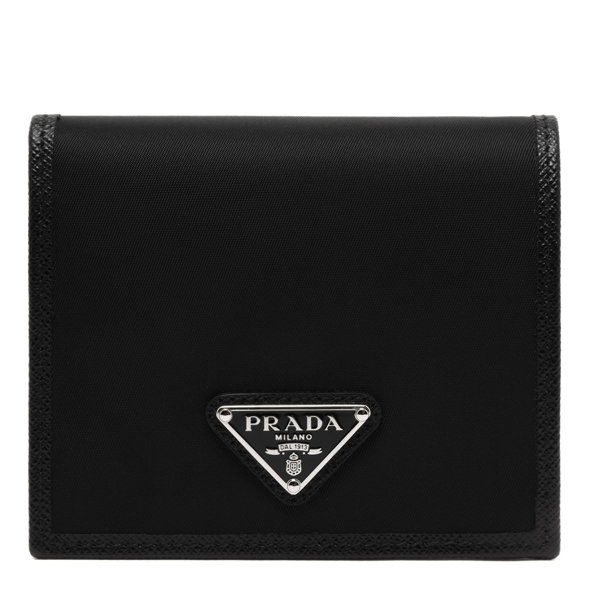 Prada Black Saffiano Leather Wallet.