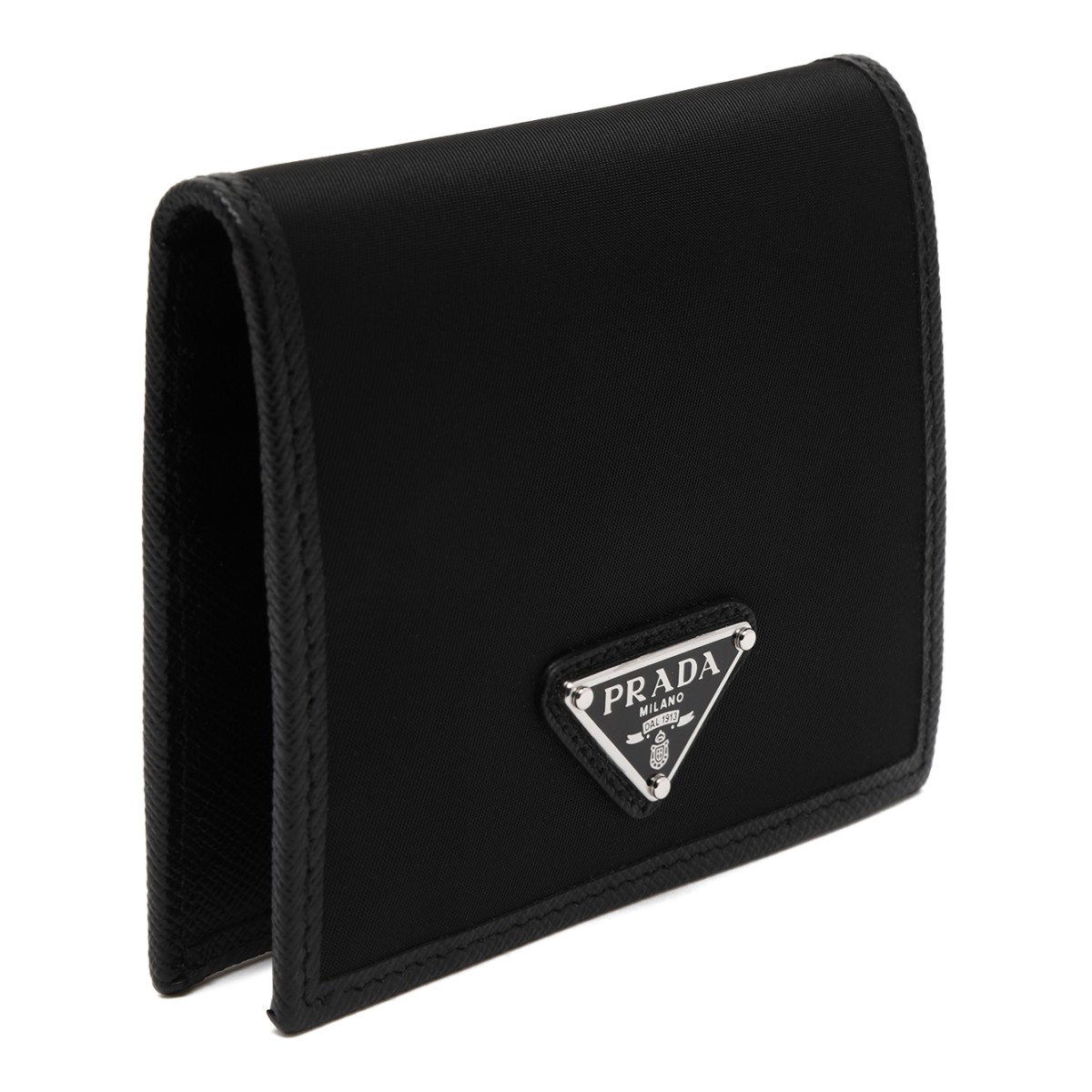 Prada Black Saffiano Leather Wallet.