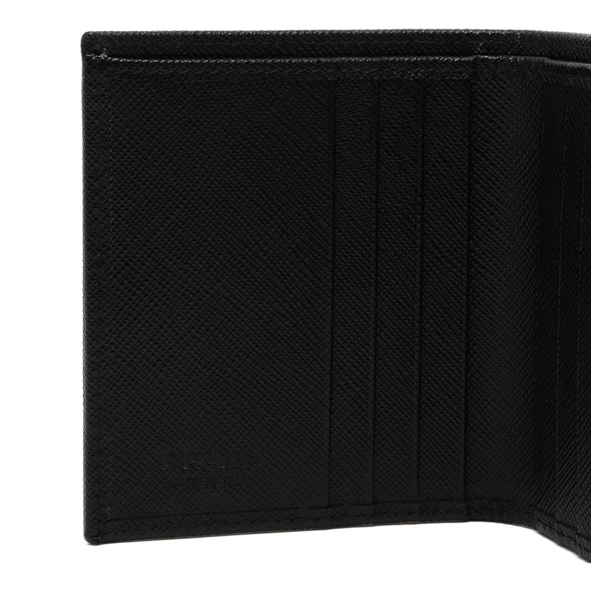 Prada Black Saffiano Leather Wallet.