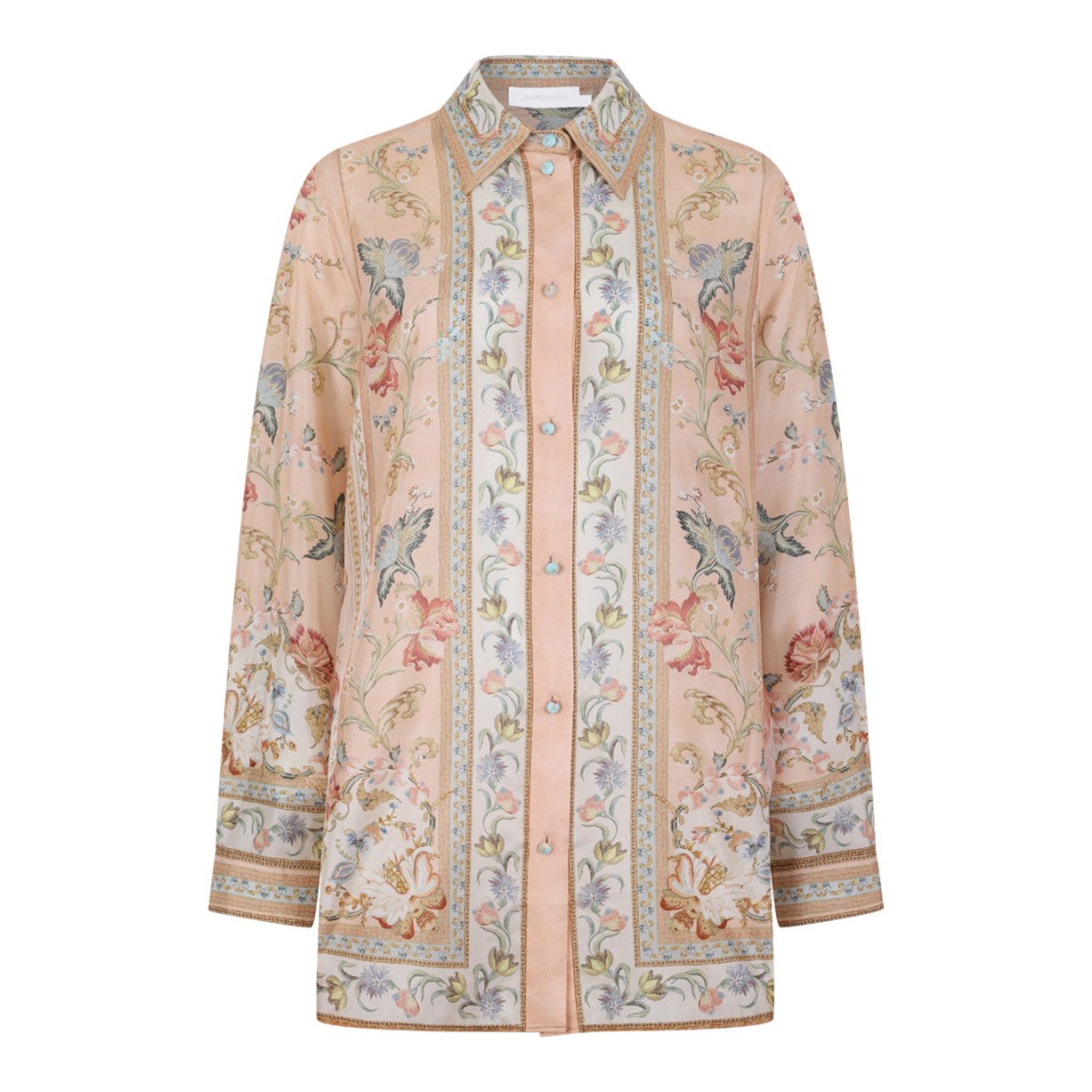 Zimmermann Floral Print Silk Shirt.