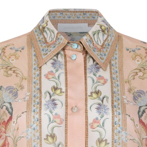 Zimmermann Floral Print Silk Shirt.