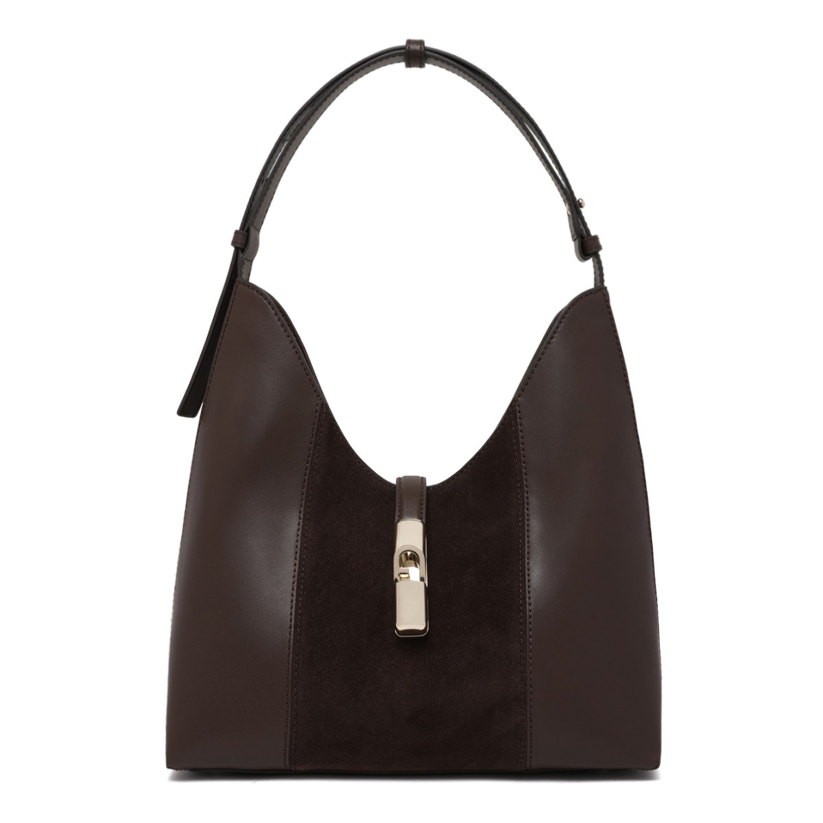 Furla Brown Leather Shoulder Bag.