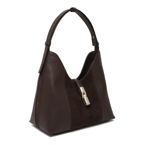 Furla Brown Leather Shoulder Bag.