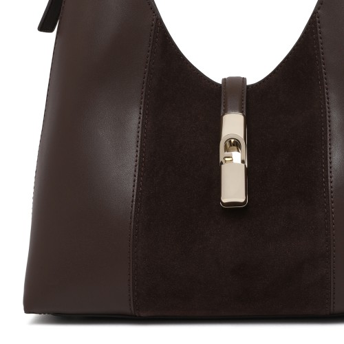Furla Brown Leather Shoulder Bag.