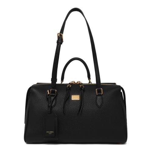 Dolce & Gabbana Black Leather Top Handle Bag.