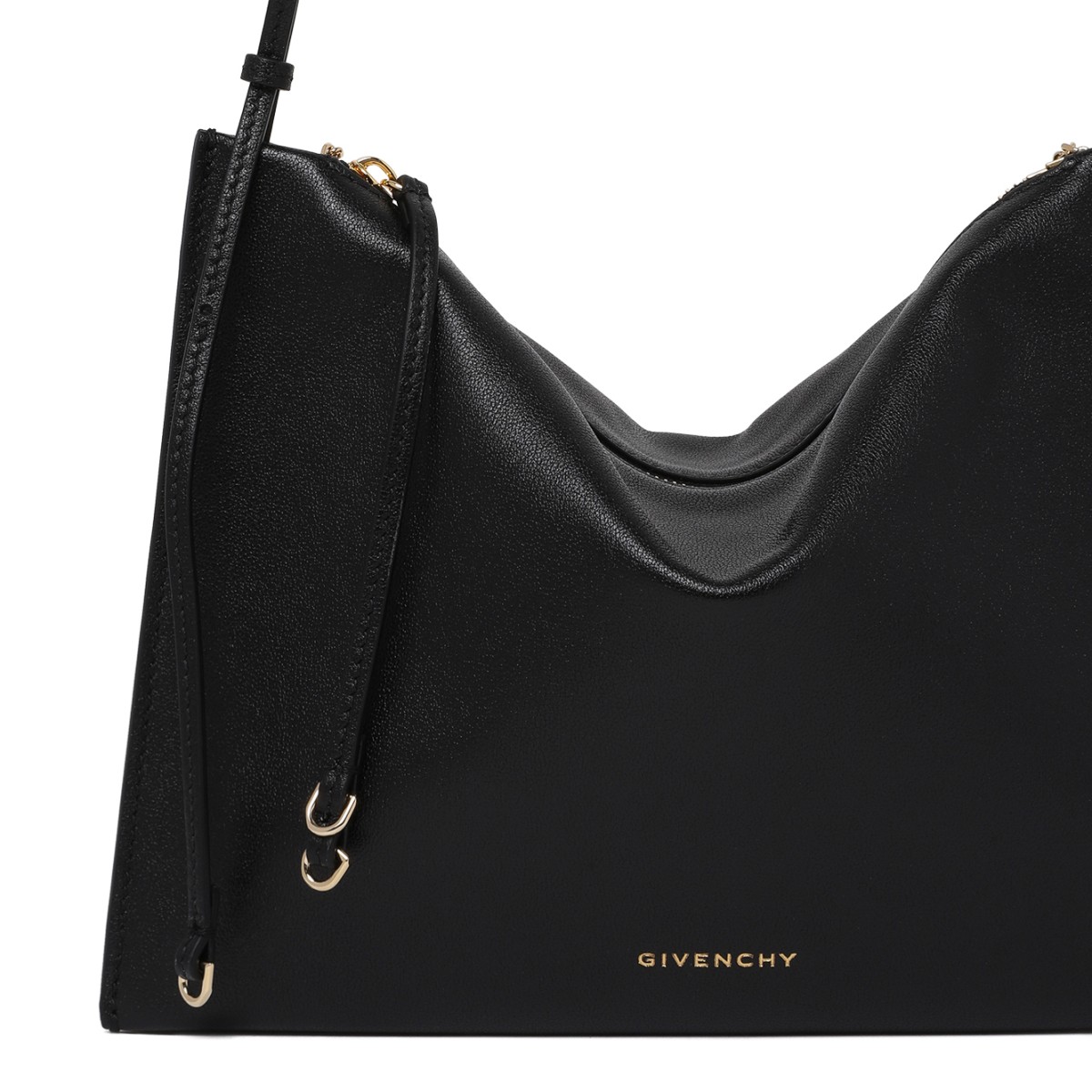 Givenchy Black Leather Shoulder Bag.