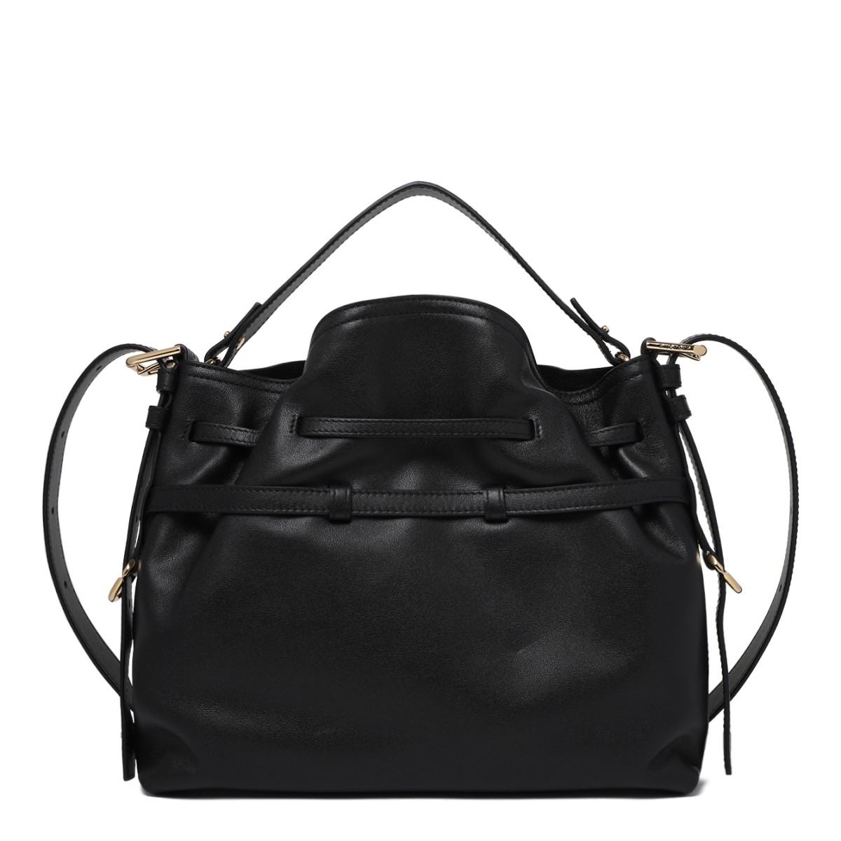 Givenchy Black Voyou Leather Bucket Bag.