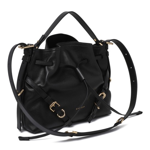 Givenchy Black Voyou Leather Bucket Bag.