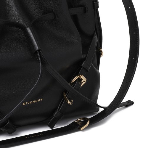 Givenchy Black Voyou Leather Bucket Bag.