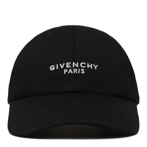 Givenchy Black Logo Cotton Baseball Cap.