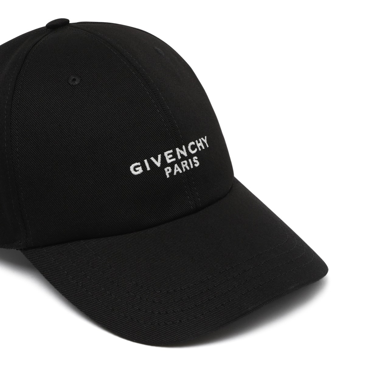 Givenchy Black Logo Cotton Baseball Cap.