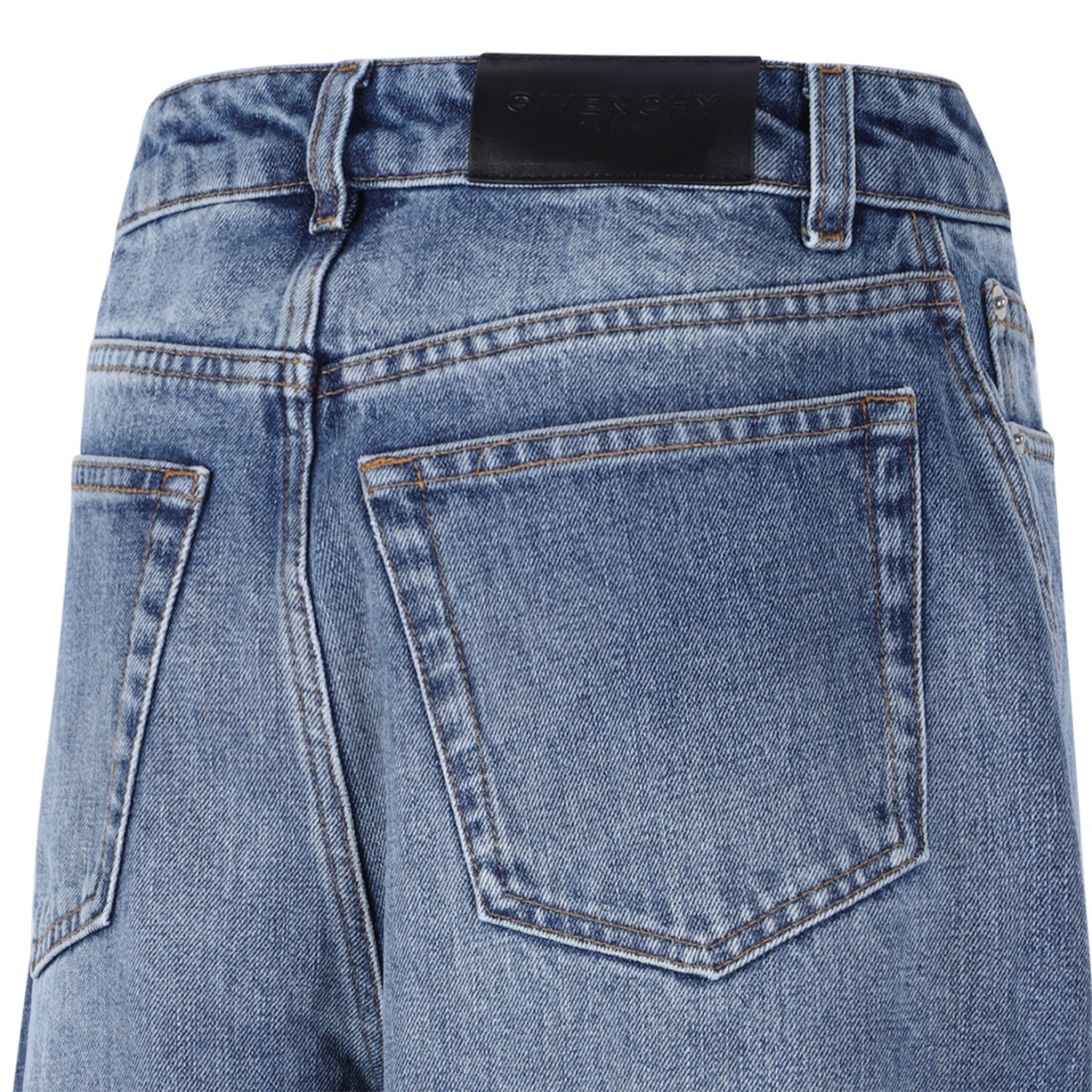 Givenchy Blue Wide-Leg Denim Jeans.