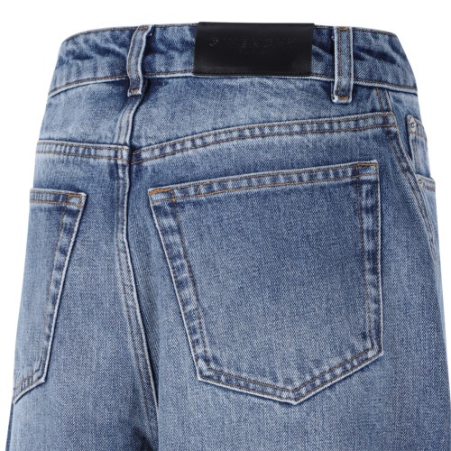 Givenchy Blue Wide-Leg Denim Jeans.