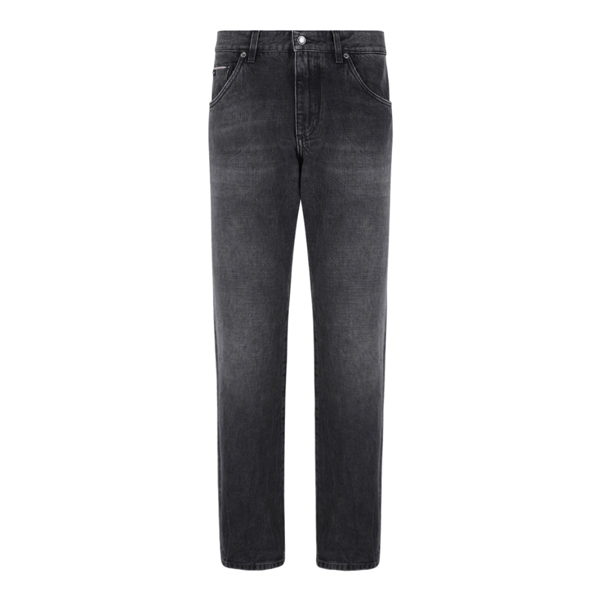Dolce & Gabbana Washed Black Slim-Fit Denim Jeans.