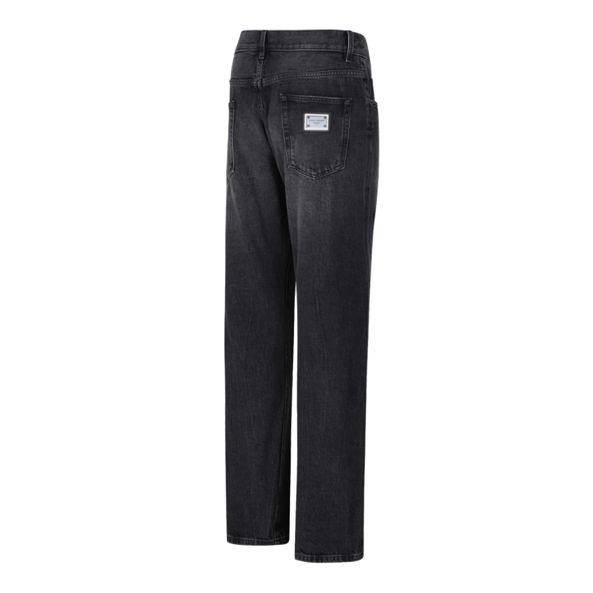 Dolce & Gabbana Washed Black Slim-Fit Denim Jeans.