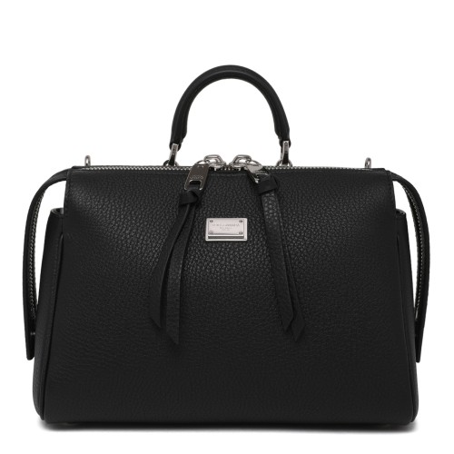 Dolce & Gabbana Black Leather Top Handle Bag.
