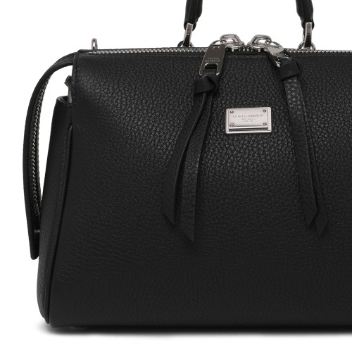Dolce & Gabbana Black Leather Top Handle Bag.