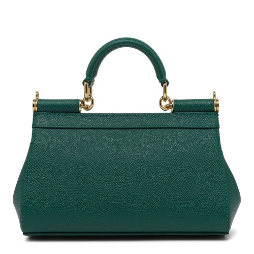 Dolce & Gabbana Emerald Green Sicily Medium Leather Handbag. 2