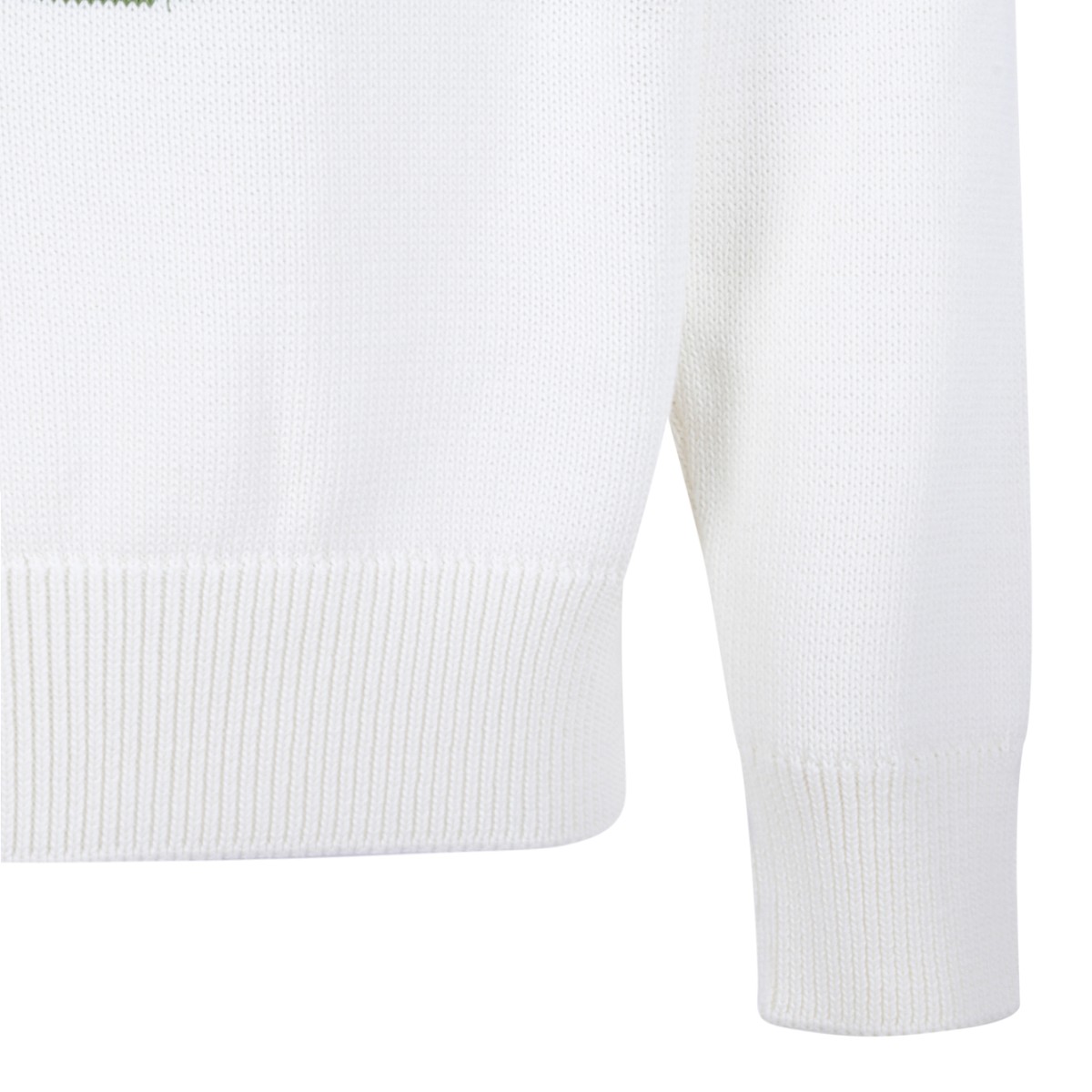 Kenzo White Cotton Record Print Sweater.