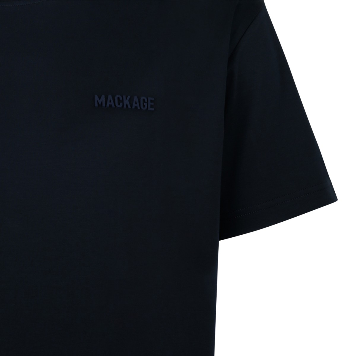 Mackage Black Cotton Logo T-Shirt.
