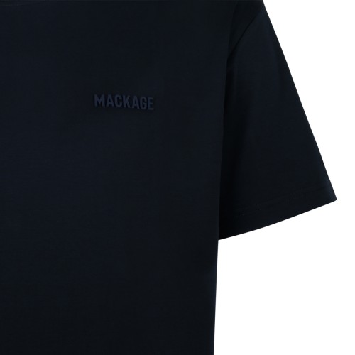 Mackage Black Cotton Logo T-Shirt.
