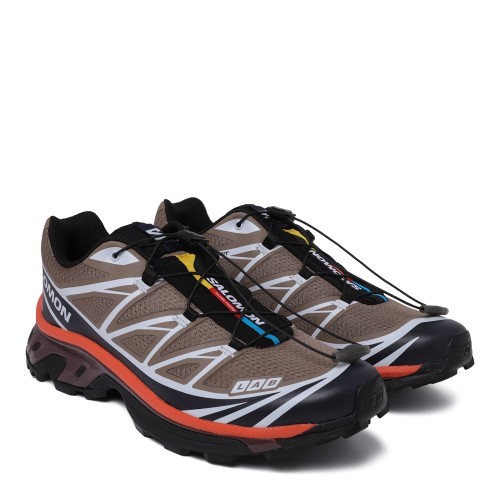 Salomon XT-6 Brown Technical Trail Running Sneakers.