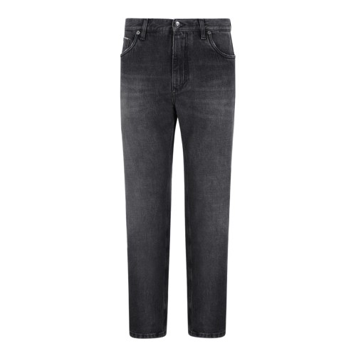 Dolce & Gabbana Dark Grey Slim-Fit Denim Jeans.