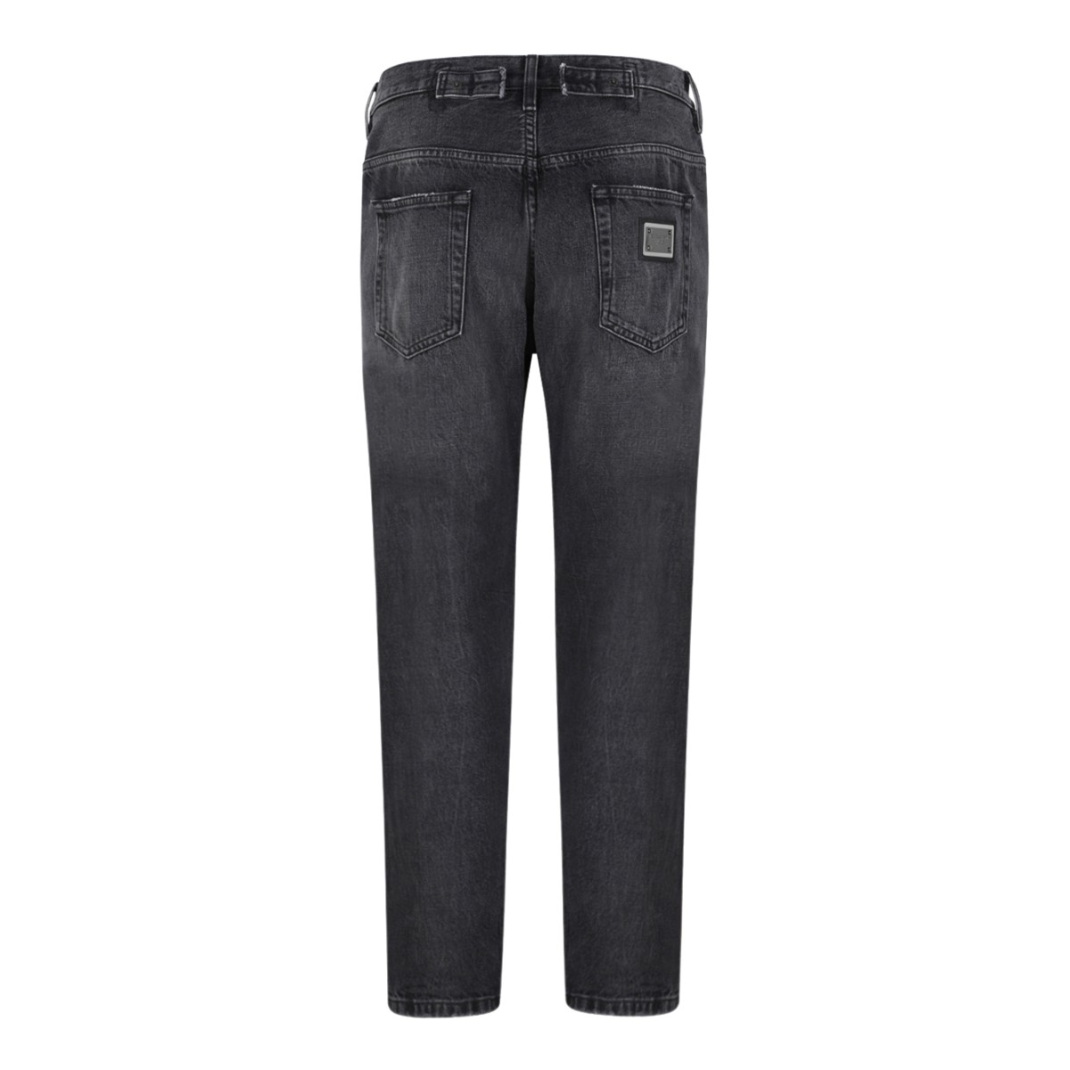 Dolce & Gabbana Dark Grey Slim-Fit Denim Jeans.
