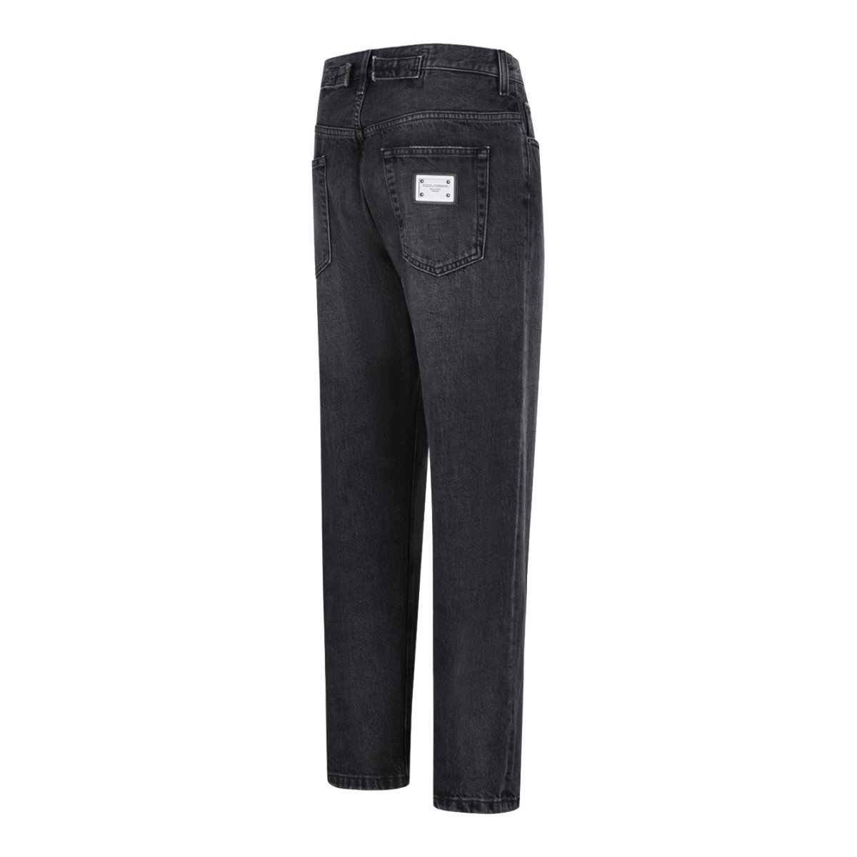 Dolce & Gabbana Dark Grey Slim-Fit Denim Jeans.