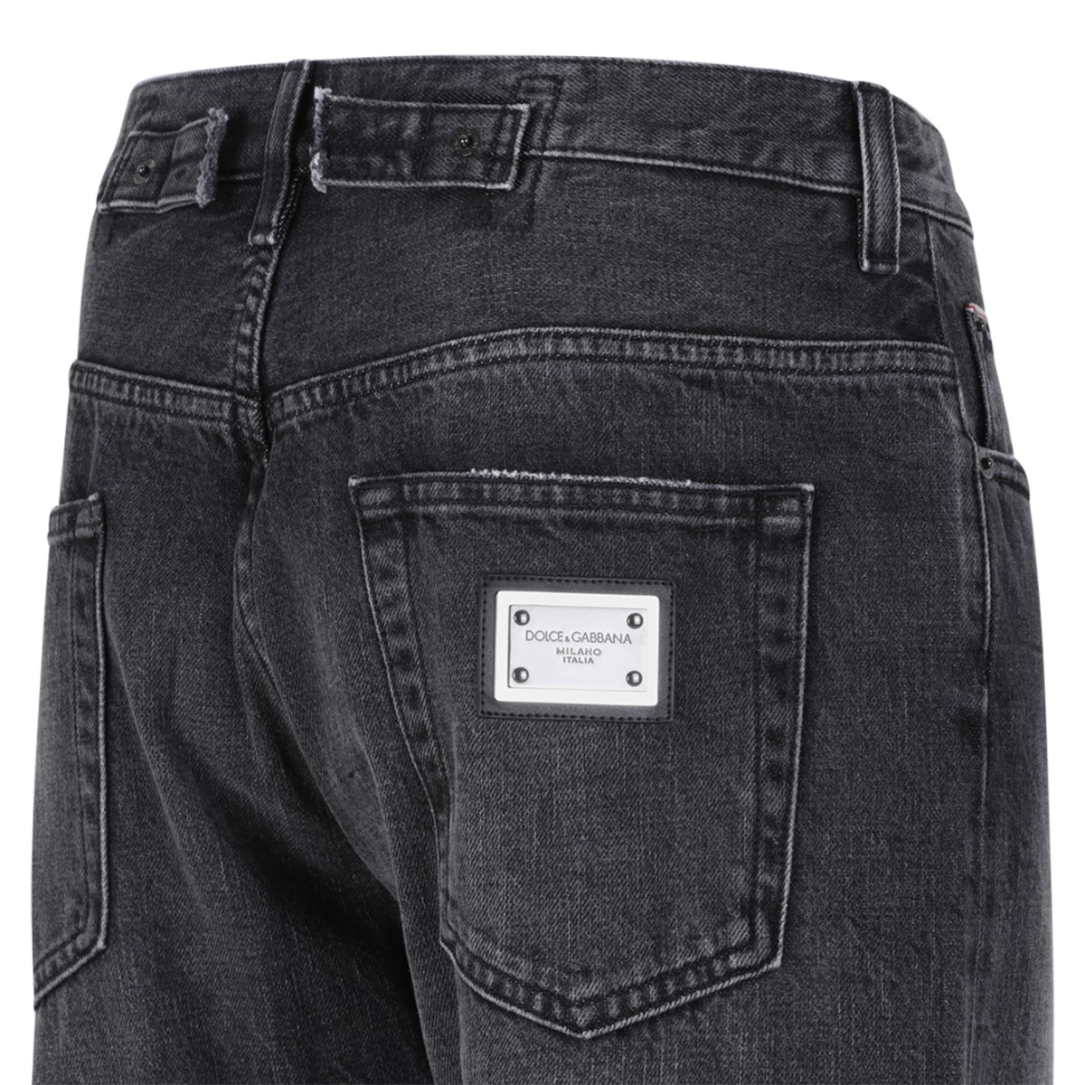 Dolce & Gabbana Dark Grey Slim-Fit Denim Jeans.