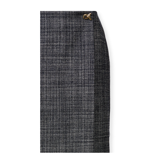 Fabiana Filippi Grey Check Midi Skirt.