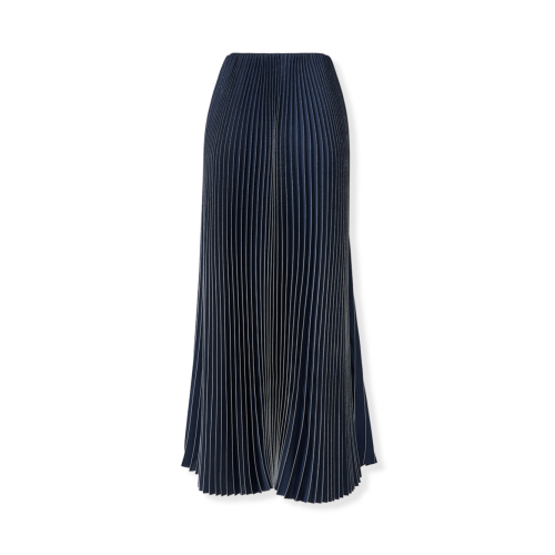 Fabiana Filippi Navy Pleated Midi Skirt.