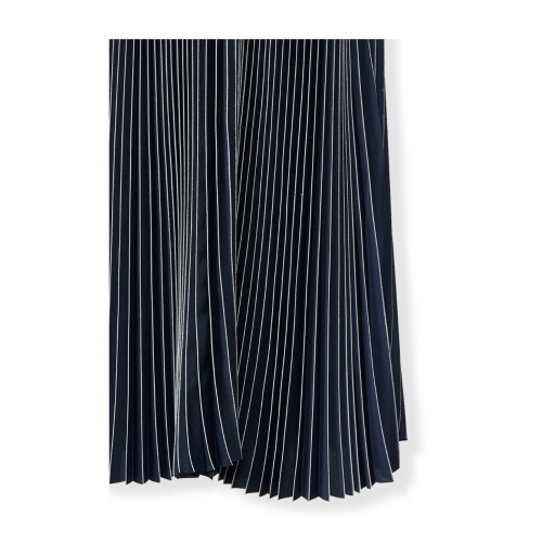 Fabiana Filippi Navy Pleated Midi Skirt.