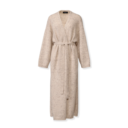 Fabiana Filippi Beige Mlange Belted Knit Cardigan.