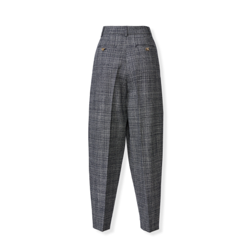 Fabiana Filippi Grey Check Tailored Trousers. 2