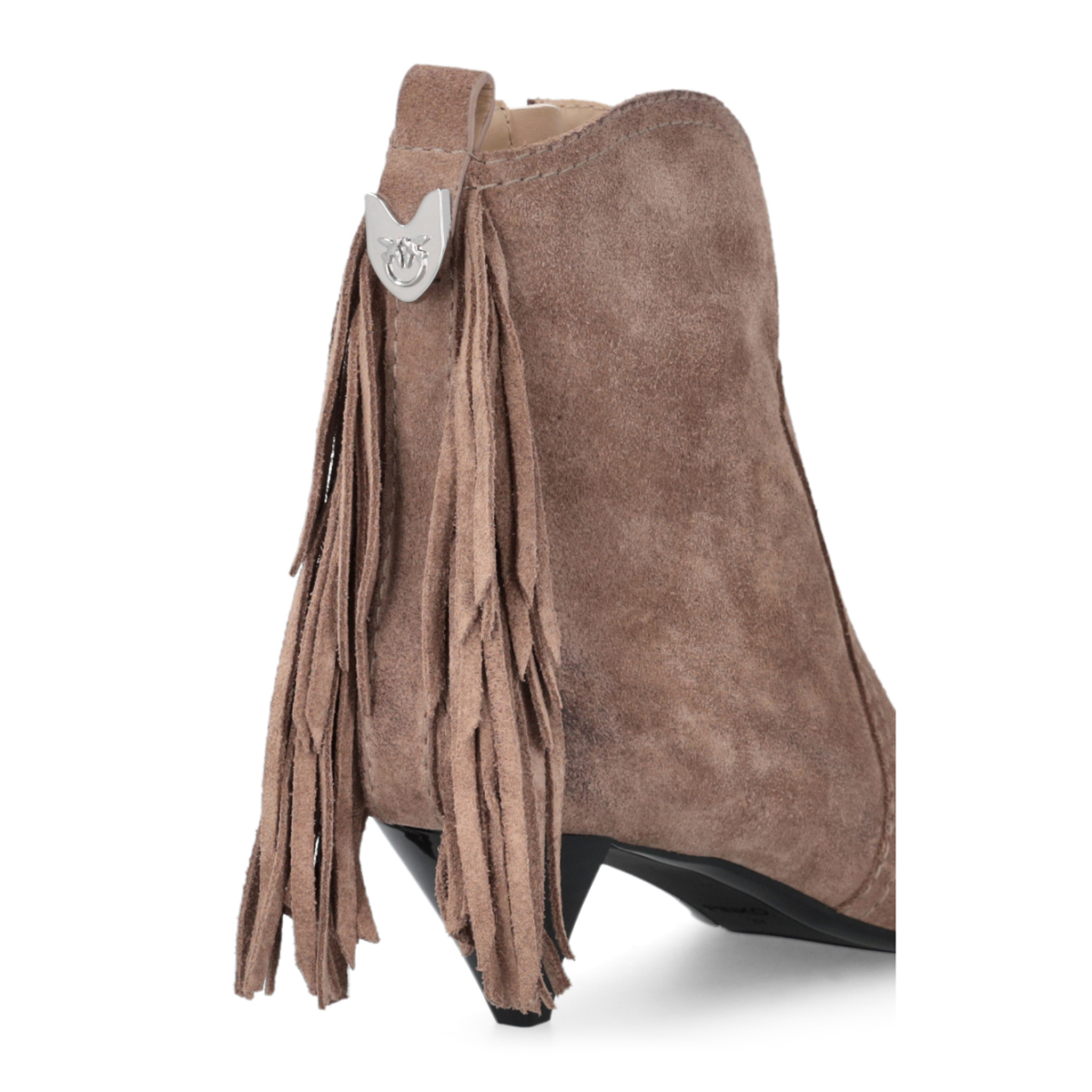 Pinko Taupe Suede Ankle Boots.