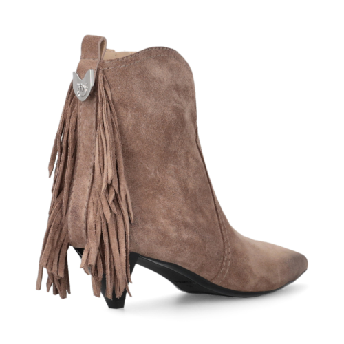 Pinko Taupe Suede Ankle Boots.