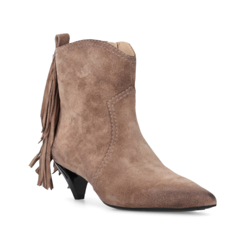 Pinko Taupe Suede Ankle Boots. 2