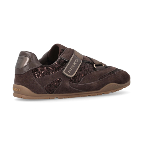 Pinko Brown Suede & Leather Sneakers.
