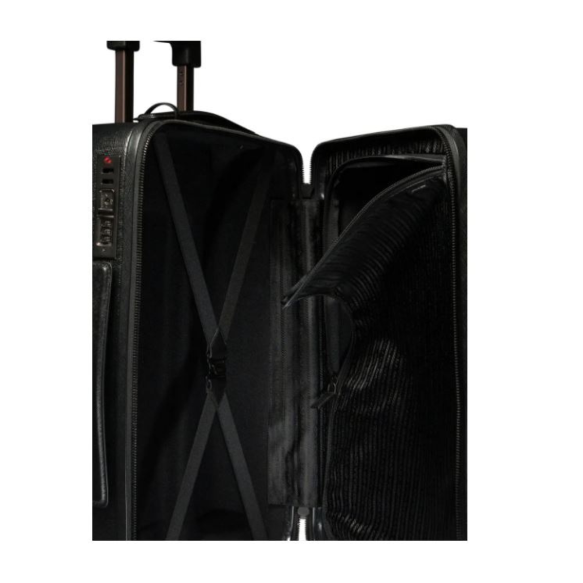 Prada Black Saffiano Leather Cabin Trolley.